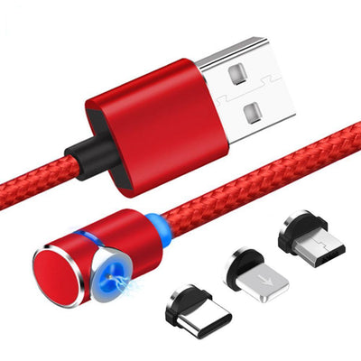 3 en 1 Magnétique Câble USB Chargeur avec LED Light