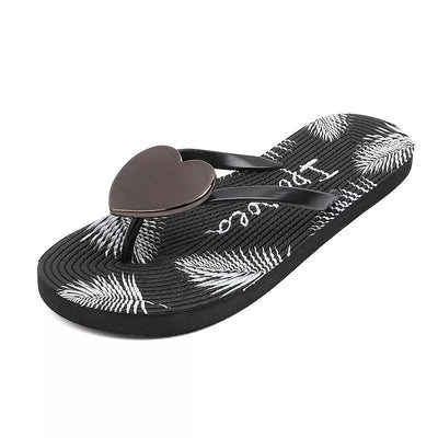 Sandales de plage coeur d'été à la mode
