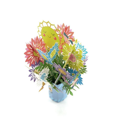 Carte de Bouquet de Fleurs en 3D