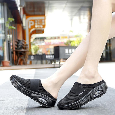 Sandales plates en maille pour femmes
