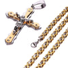Collier pendentif croix en or titane