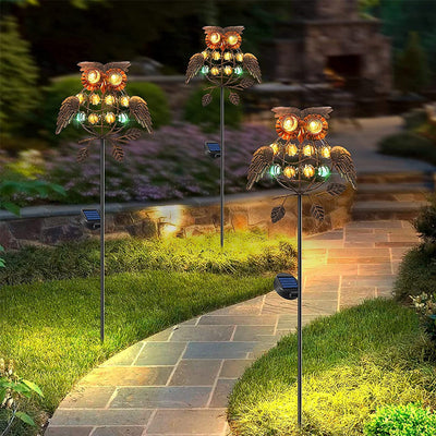 Lampe De Jardin Décorative Hibou Solaire